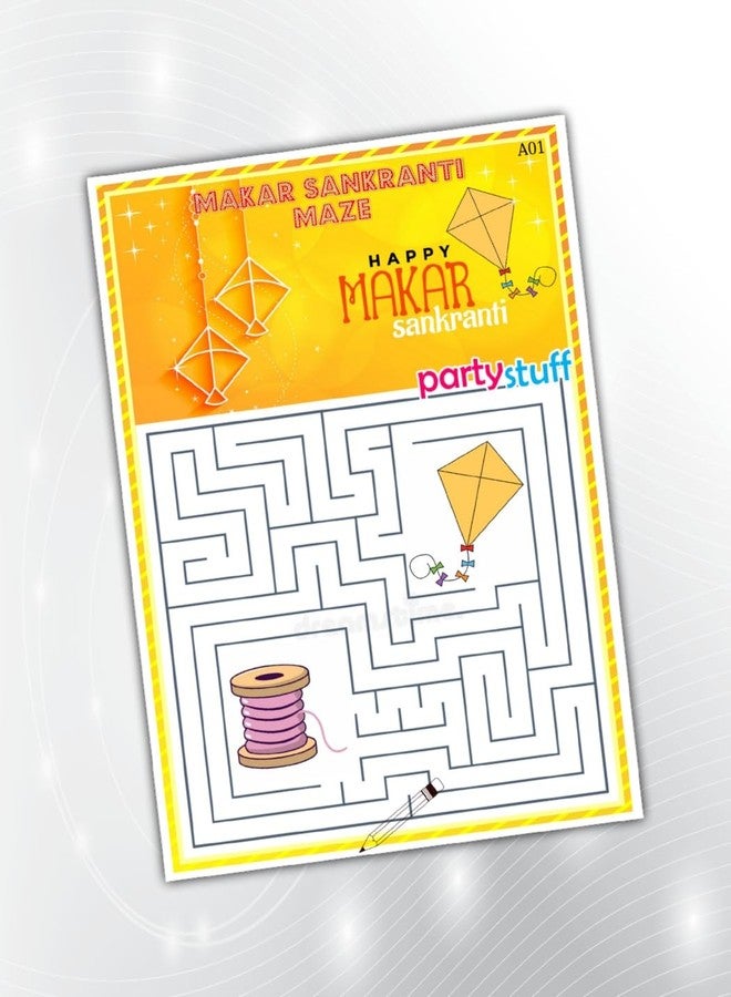 PartyStuff ألعاب ورقية من بارتي ستاف - متاهة ماكار سانكرانتي (24 قطعة) - Image 1
